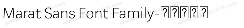Marat Sans Font Family字体转换